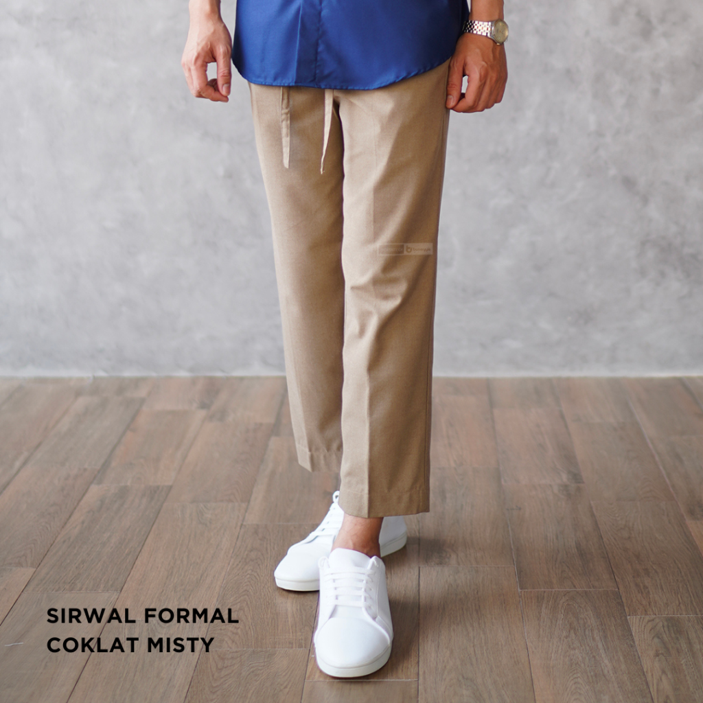 Ankle Pants Formal - Misted Choco 2 - Zaki sq