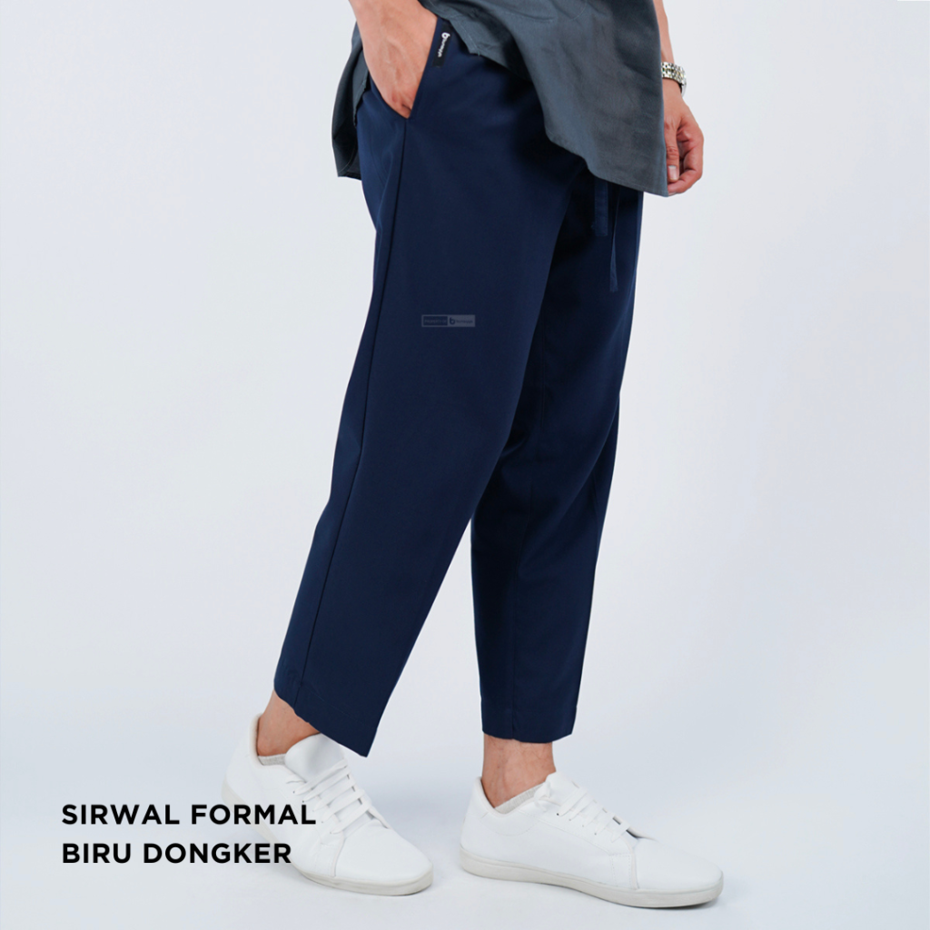 Ankle Pants Formal - Navy - Medium - Zaki sq